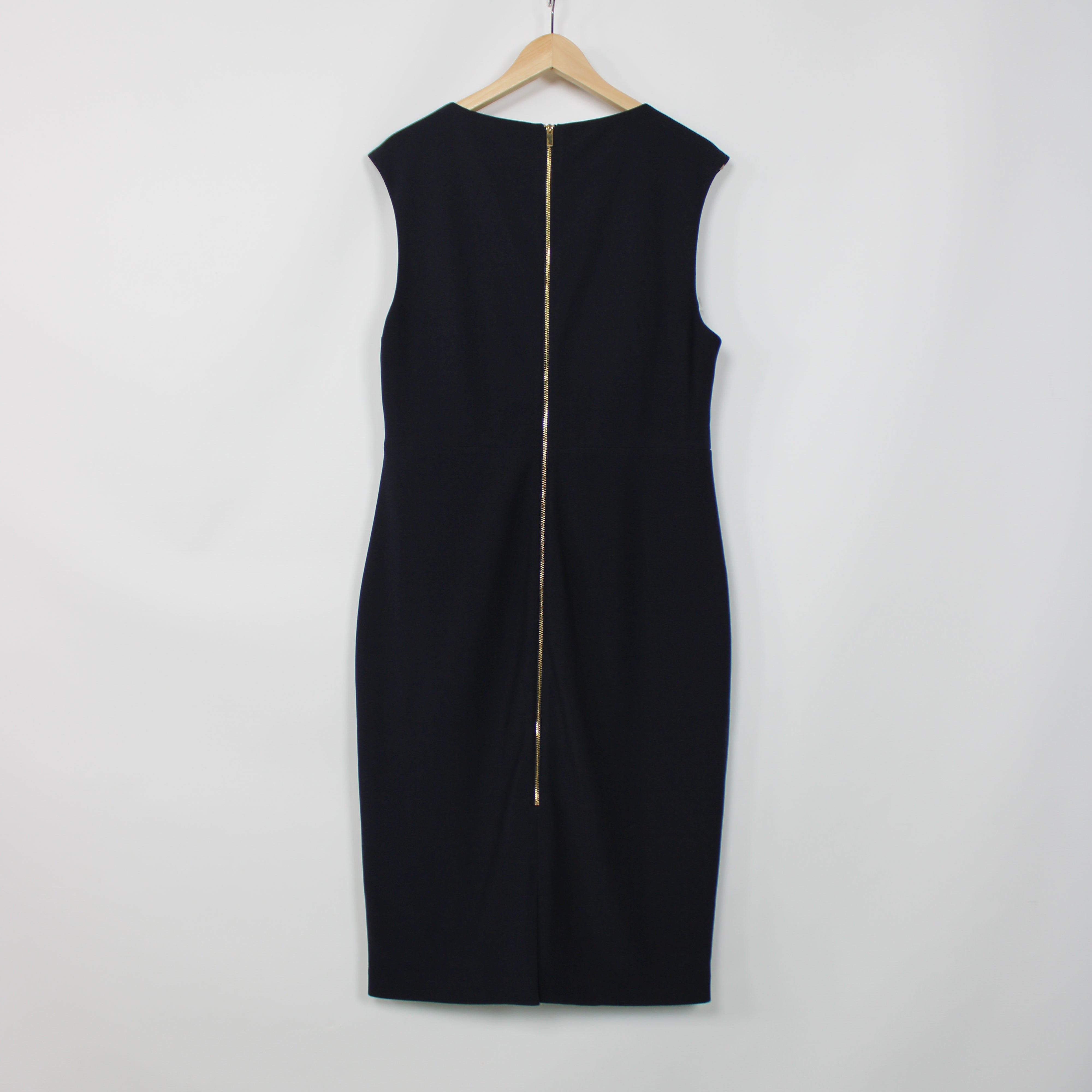 slim fit dress slacks Forever New Black Sleeveless Work Dress with Belt 8 main image 0