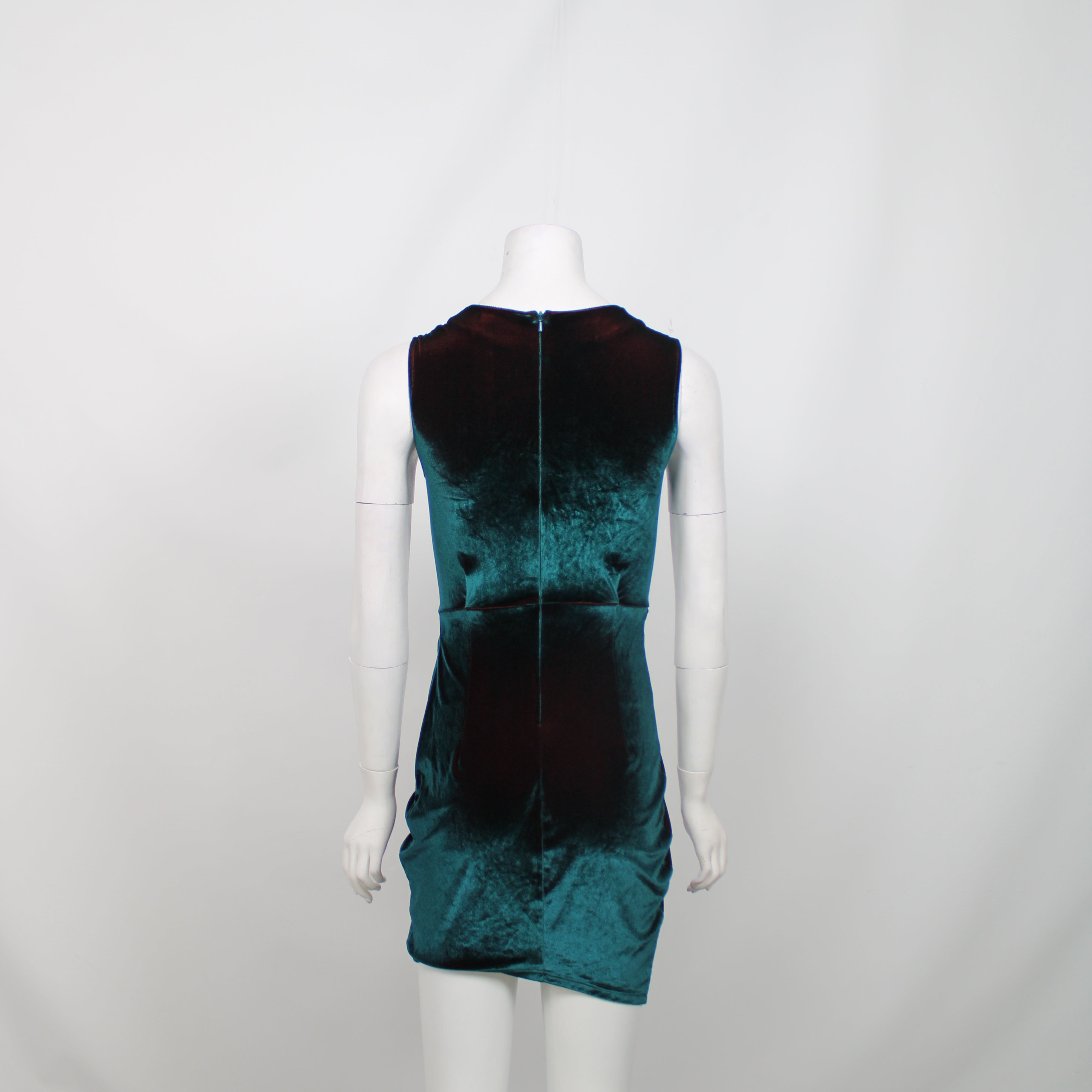 slim fit dress slacks One Shoulder Deep Green Velvet Gown 18 / Deep Green