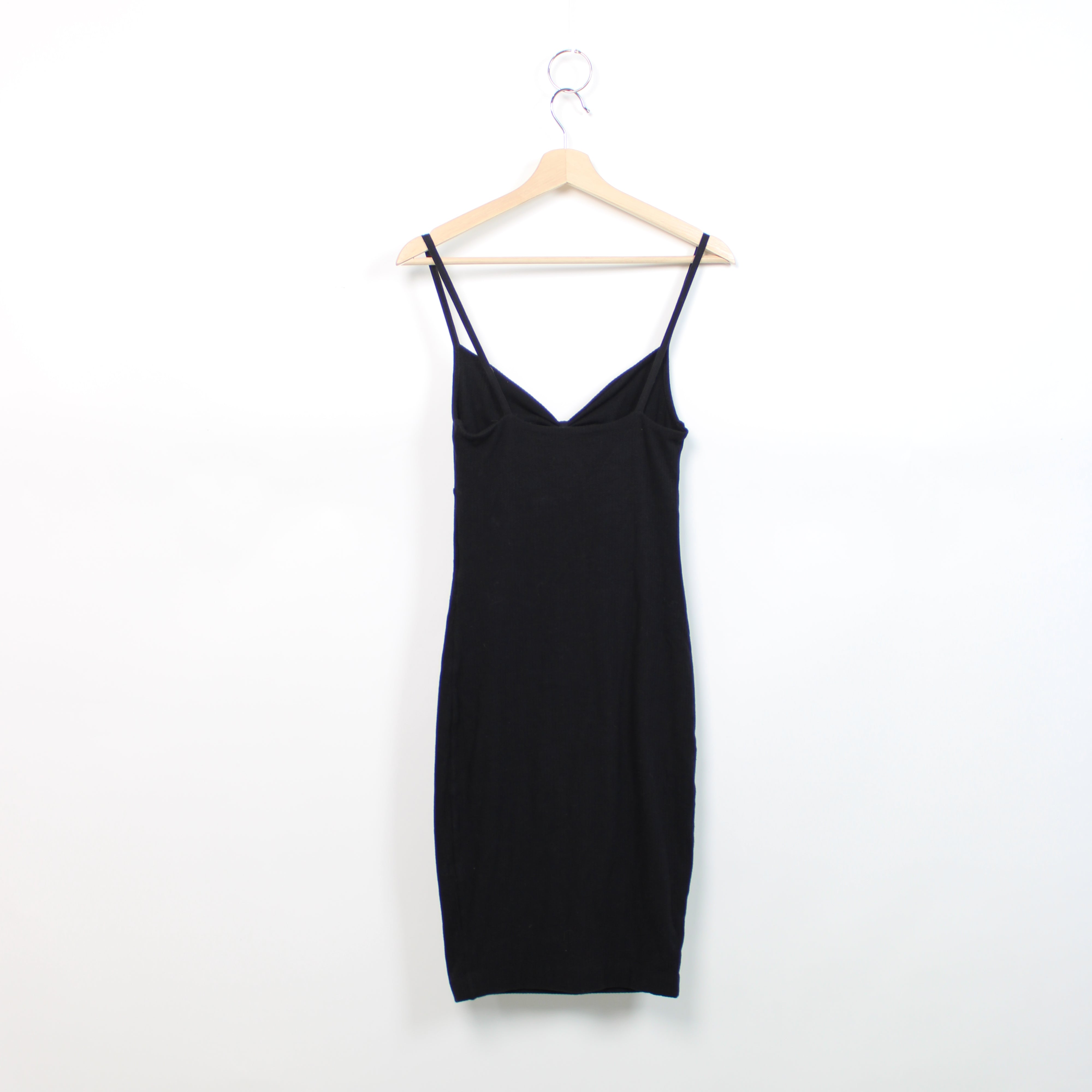 black flared long sleeve dress Alexander Wang Compact Cotton Ruched Little Black Mini Dress – The Closet  New York